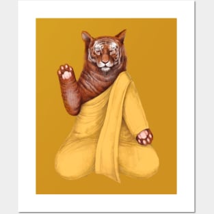 zen tiger gold Posters and Art